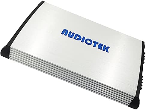 Audiotek AT5000S 2 Канал засилувач на стерео автомобили - 5000 вати, 2 ом стабилен, LED индикатор, целосен опсег, вклучен бас -копче,