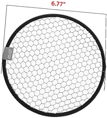 X-gree 50 степени саќе решетка црна за 7-инчен рефлекторски дифузер ламба за сенка (нов LON0167 50 степени прикажана саќе решетка