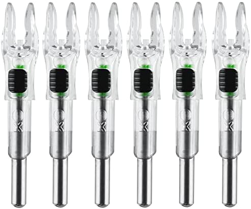 KEAUP 6PCS X Осветлени Nocks За Стрели со .204 .233 .244 .246 Внатрешен Дијаметар Со H, S, GT Чаури Со Висока Видливост Led Стрелки,