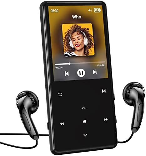 80gb Mp3 Плеер Со Bluetooth 5.0, Пушти Музика до 30 Часа.Hifi MP3 Плеер Со Репродукција На Видео, Прегледувач На Слики, FM Радио, Снимање И Тело Од Легура На Цинк