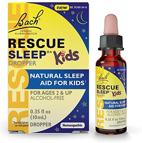 Bach Rescue Sleep Kids Drapper 10 ml, Природна помош за спиење и стрес помош, хомеопатска цветна суштина, без мелатонин, шеќер