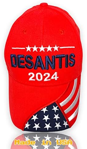 Претседателска Кампања десантис 2024 Направена Во Америка Гувернерот На Флорида Запечатена Капа За Камионџии Извезени Прилагодливи Бејзбол Капи
