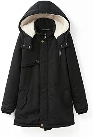 Јакни за жени плус големина зимски палто одбрана на палто топли зимски палта за жени со палто со палто со качулка со аспиратор