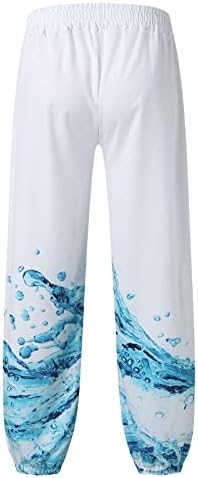 Миашуи пена куќа машка панталони обични разноврсни сите печати лабава плус големина панталони модни панталони со џеб панталони од плажа