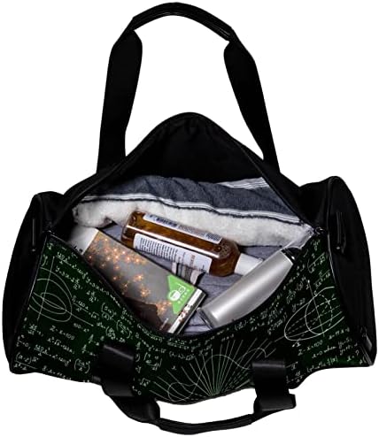 Торба за Теретана За Жени,Патна Торба,Торби За Теретана За Мажи, апстрактни уметнички букви зелена шема