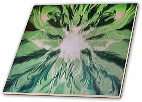 3дроза Апстрактна Уметност Заб На Чешел Во Зелена И Црна-Плочки