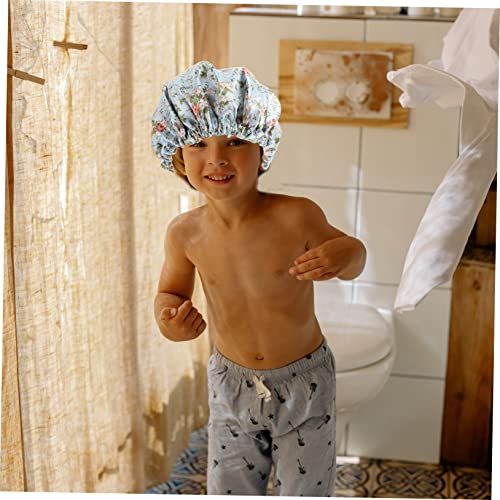 Детски двоен слој на fomiyes сатен сатен за бебиња пара hombres деца сатен-хауба сатен хауб за деца што може да се употреби капаче за туширање и капа за бања мажите капачињ?