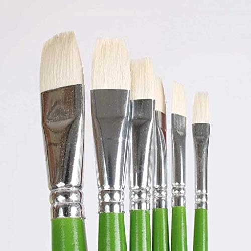 CLGZS 6PCS четки за бојадисување Поставете најлон сликарска четка кратка прачка Акрилна четка за акварелна пенкало Професионална уметност
