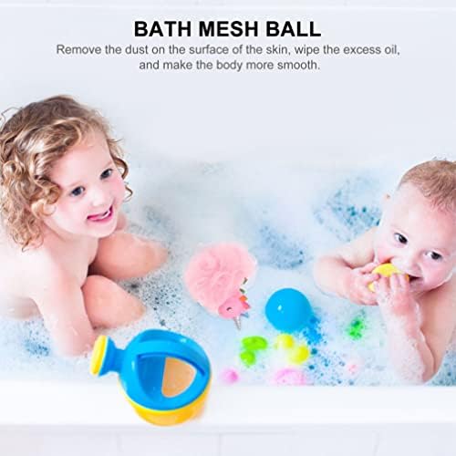 Ксинхуанг - 2 парчиња пуфта со еднорог бања симпатична чистачка топка за миење на телото за миење садови сунѓер за деца за деца возрасни бања