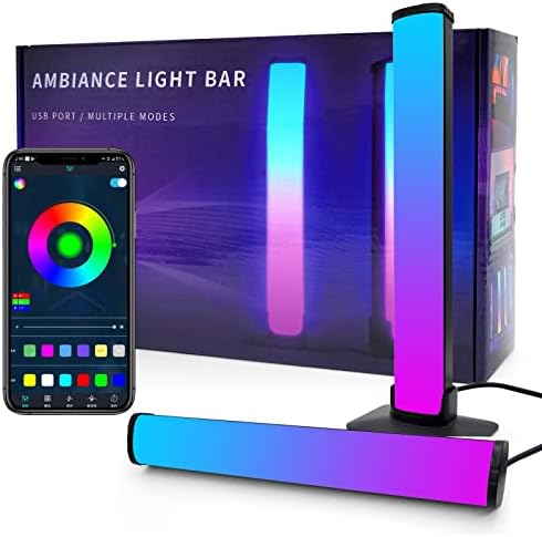 Averyshop Smart Light bar, RGB Smart LED Светла, Тв Позадинско Осветлување Со Режими На Сцена и Музички Режими, Апликација И Bluetooth Контрола, Амбиентално Осветлување Барови За Забава,