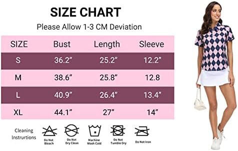 Трендимакс женски 2 Пакет Голф Поло Маици Со Кратки Ракави Лесни Брзи Суви Атлетски Летни Спортски Врвови