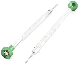 Аексит зелено капаче за завртки за завртки и шрафцигери Гледајте накит 1.0мм врвот на залепен шрафцигер за поправка на шрафцигер алатка 2 парчиња