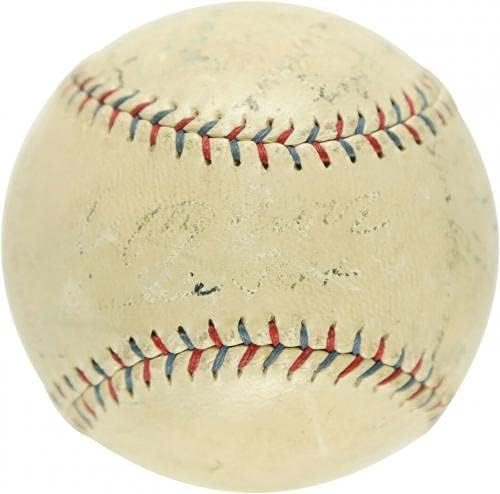 1929 Филаделфија Атлетика Тимот На Шампионите Од Светската Серија А Потпиша Бејзбол Пса Днк-Бејзбол Со Автограм