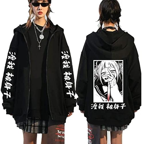 Ubeisy Symish Anime Zip-up Hoodie 3D Pullover џебови cosplay zipper sweatshirt аниме за надворешна облека