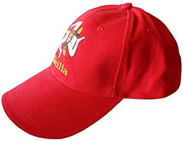 Означено бејзбол капа на Сицилија - Шарена италијанска капа - Италија колекција на италијански производи на гордоста на Псиловиталија
