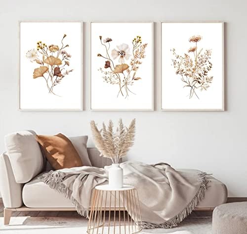 Акварел ботаничка wallидна уметност гроздобер цветни уметности отпечатоци од диви цвеќиња уметност модерна бохо платно wallидна уметност сликарство фарма куќа wallидн