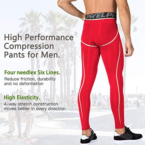 Квириер 3 пакуваат панталони за компресија за мажи Активни атлетски хеланки со џебови кои работат панталони за велосипедизам за велосипедизам
