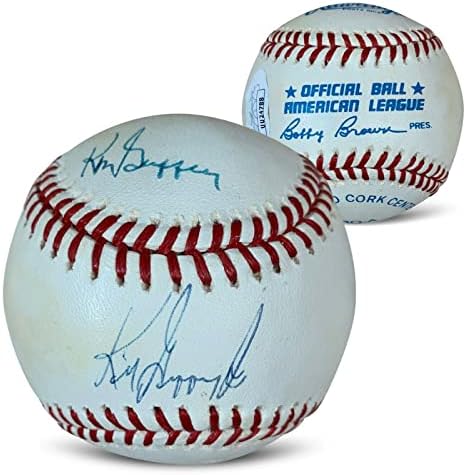 Кен Грифиј rуниор и СР Двојна автограмирана Американска лига потпишан МЛБ Бејзбол ЈСА Коа - Автограм Бејзбол