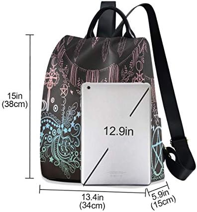 Алаза Бохо шик стил starвезда Пентаграм клучеви Пердуви ранец за секојдневно патување за шопинг