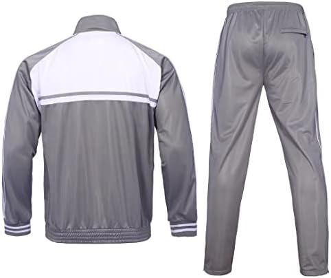 Megub Mens Tranksuit 2 парчиња обична облека пот jogger костум поставува големи високи мажи спортска облека