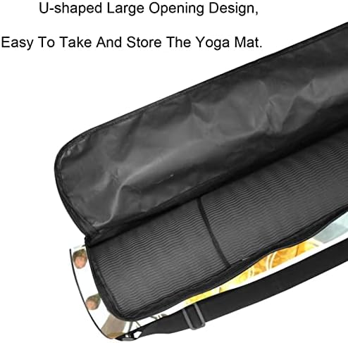 Лаијухуа Јога Мат торба, двојни патенти за јога теретана за жени и мажи - мазни патенти, големи отвори и прилагодливи ленти во форма на У, одговара на повеќето душеци