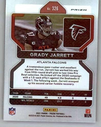 2021 Panini Prizm Prizm Red Ice #326 Grady Jarrett Atlanta Falcons NFL Football Trading Card
