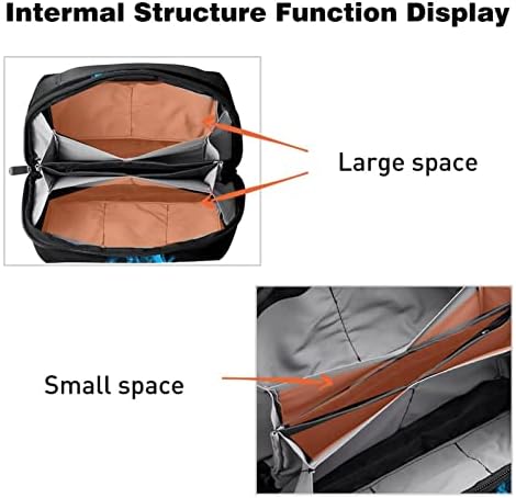 Електронски Организатор Мала Торба За Организатор На Кабел За Патување За Хард Дискови, Кабли, Полнач, УСБ, СД Картичка, Оган Пламен Череп