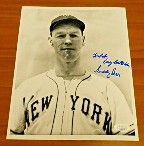 Бади Кер потпиша гроздобер бејзбол 8x10 фотографија со JSA COA - Автограмирани фотографии од MLB