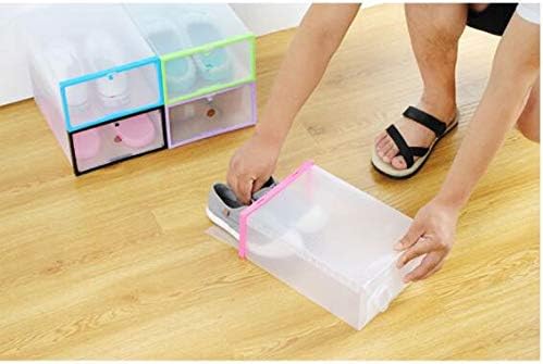 Кутија за решетки за чевли на Anncus DIY, преклопна чиста мала пластична фиока, организатор на кутии, транспарентно складирање