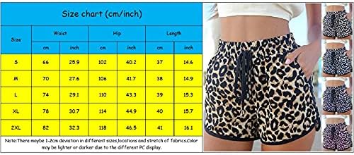 Miashui фустани панталони жени плус големина печати со џебови случајно влечење леопард лето плус големина панталони за жени