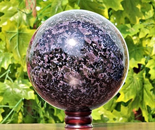 Полиран природен виолетова индиго габро кристал чакри лековити метафизички камена сфера Огромна голема медитација Фенг Шуи аура