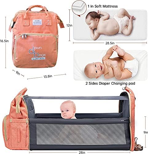 Бебе торба за пелена со промена на подлогата 3 во 1 торба за пелена, ранец за момчиња и девојчиња, пребарувањето мора да има бебе за