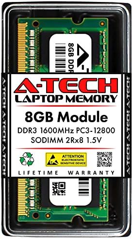 A-Tech 8GB Меморија RAM МЕМОРИЈА ЗА HP/Compaq Probook 6570B-DDR3 1600MHz PC3 - 12800 NON ECC SO-DIMM 2Rx8 1.5 V-Еден Лаптоп &засилувач; Лаптоп
