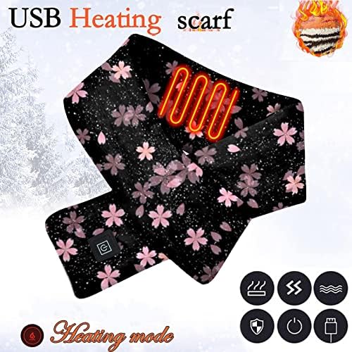 Интелигентна шамија за греење USB електрично загревање топло Божиќно печатење на шал на вратот за заштита на ладно