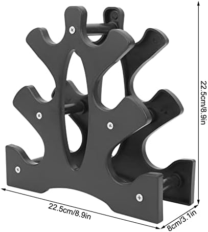 Tissting 3 нивоата за глувци PP PP Material Tristod Design, A-Frame Dumbell Tight Rack Load 20kg, организатор за складирање со повеќе