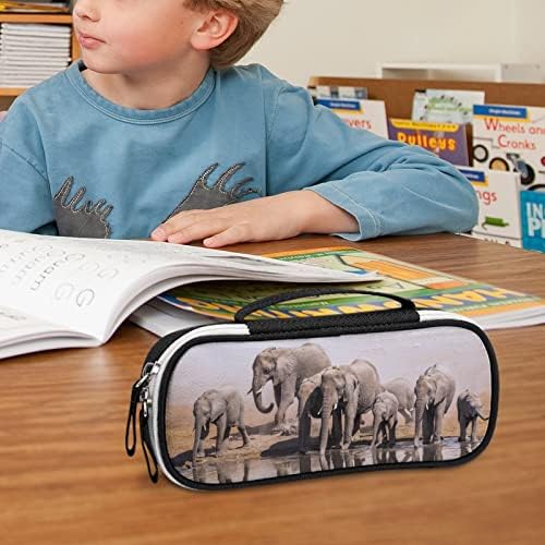 Семејство на африкански слонови Обичен лаптоп ранец ранец за рамо за рамо за патување со џебови со џебови за мажи жени