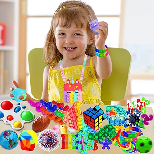 Фидгетски играчки, 75 пакувања со фигури поставуваат порибници за детска забава, фаворизираат аутизам сензорни играчки рефус