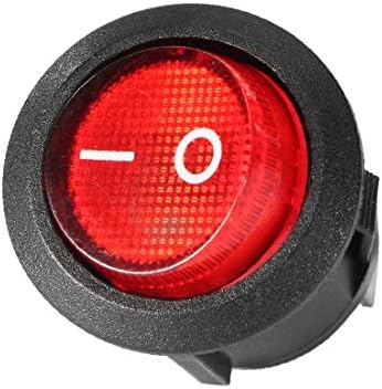 Црвена ламба со црвена ламба Вклучено/Исклучено 3 Терминал SPST 2 Позиција I/O мини тркалезно копче за вклучување на светло рокер