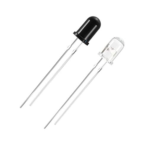 uxcell 20pair 5mm 940nm LED диоди инфрацрвени емитер и IR приемник диода DC1.2-1.3V Диоди кои емитуваат светлина