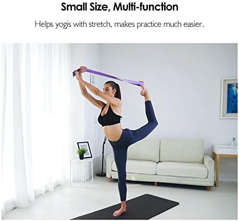 Reehut yoga Strap w/прилагодлива тока на Д -прстен - Трајни ленти за вежбање со полиестер за памук за истегнување, општа кондиција,
