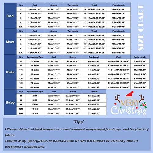 Пижами за целото семејство за Божиќно семејство што одговара на облеки за Божиќни капачиња пижами поставени карирани Божиќни облека за спиење
