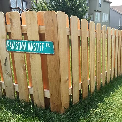 Пакистански мастиф pl животински улица знак персонализиран вашиот текст Декоративен знак на Вол Стрит Пакистански мастиф lубовник