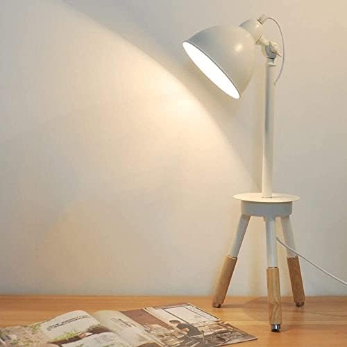 LED ламба за маса во кревет E27 луксузен триаголен метал канцеларија табела ламба 60см Нордиска Е27 светло за маса креативно