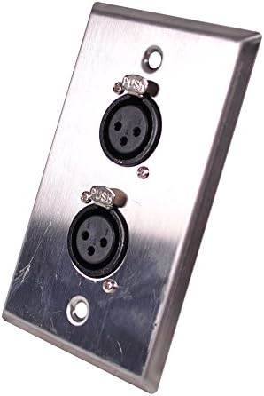 Сеизмички аудио звучници двојни XLR Femaleенски конектори, wallидна плоча од не'рѓосувачки челик