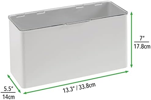 Mdesign пластична кутија за складирање на организатор со капаци за дома, или училница - држи ножици, моливи, шиење, занаетчиство и материјали
