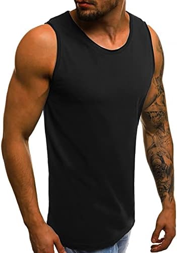 Машки резервоар за вежбање без ракави врвни суви цврсти атлетски кошули кои трчаат теретана мускуларна плажа резервоарот врвот голема и високи мажи маица