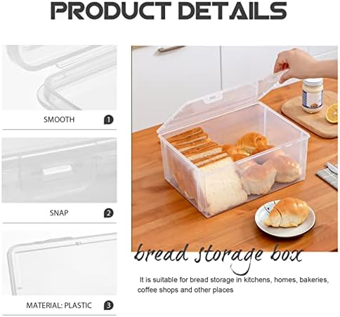 ДОИТОЛ Контејнери За Леб Складирање Херметички Леб-Проѕирна Пластична Кутија За Леб За Домашен Леб - 7 Инчен Чувар На Леб Држач