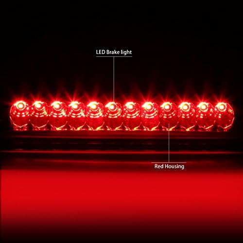 DNA MOTORING 3BL-FE98-LED-RD Црвена Леќа LED Трета Опашка Кочница Светлина [Компатибилен со 98-01 Ford Explorer]