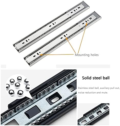 ЈИХЈ Меки Блиски Слајдови За Фиоки,Тешки Лизгалки За Фиоки И Тркачи, Половина Продолжување 120 КИЛОГРАМИ Капацитет,Фиоки За Кабинети