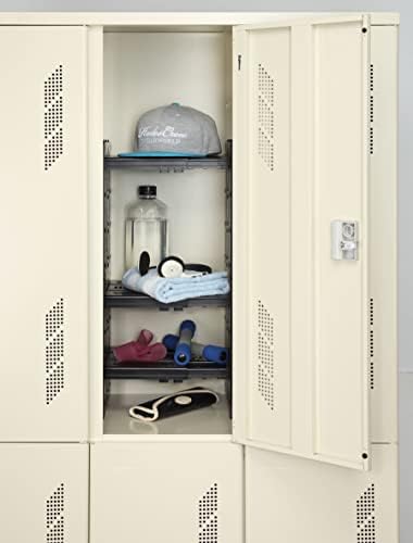 Организатор на шкафче за шкафче со широки училишта StorageMax со 3 прилагодливи полици - одговара на шкафчиња од 11,5 и ширина 15,5